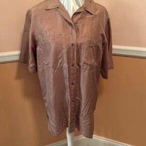 Short sleeved silk blouse